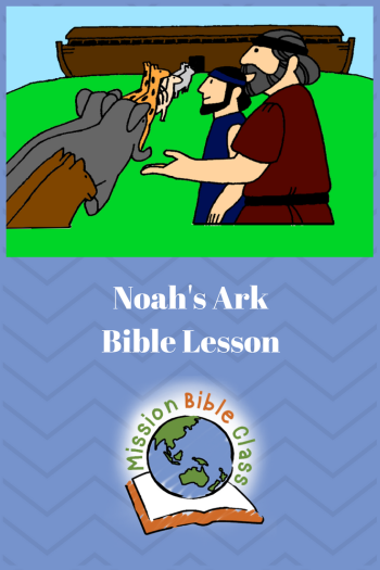 Noah Builds an Ark and Loads Animals Pin